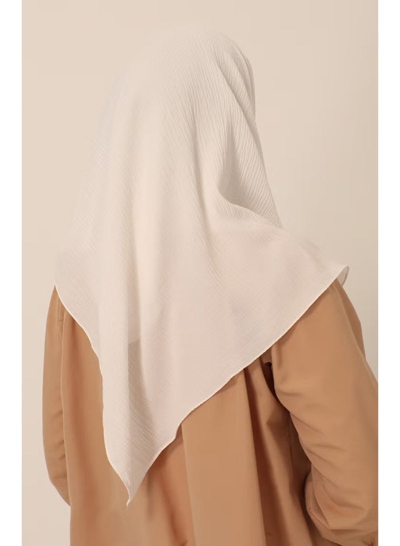 Sefa Merve Bürümcük Scarf 90162-35 Ecru - Image 3